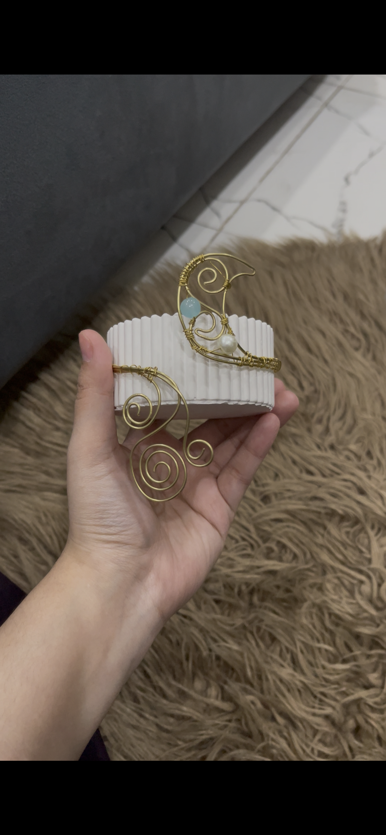 Celestial Moon Wire Arm Cuff