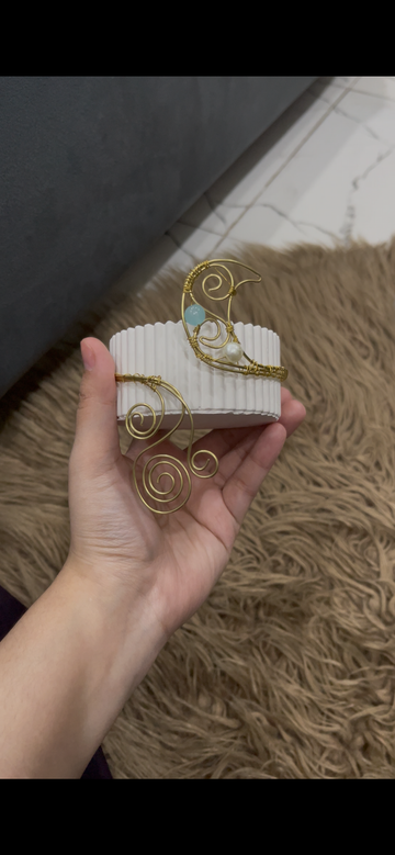 Celestial Moon Wire Arm Cuff