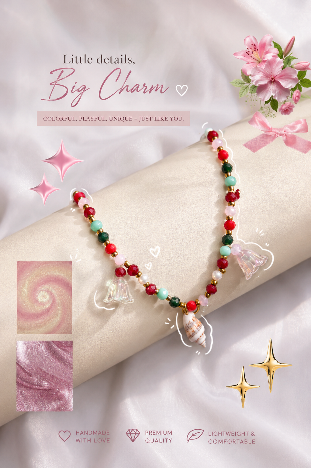 Garden Glow Beaded Necklace