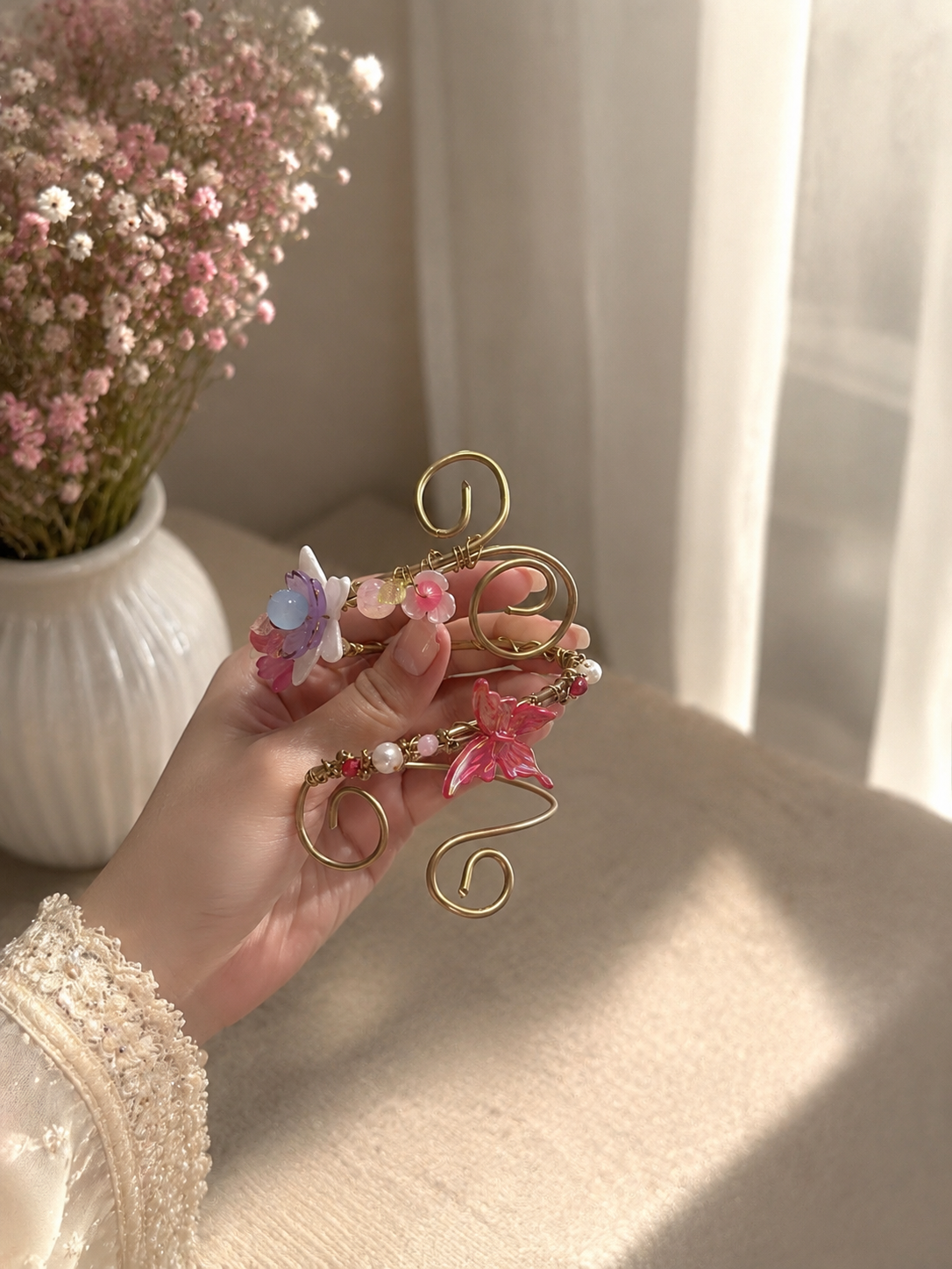 Blush Butterfly Bloom Arm Cuff