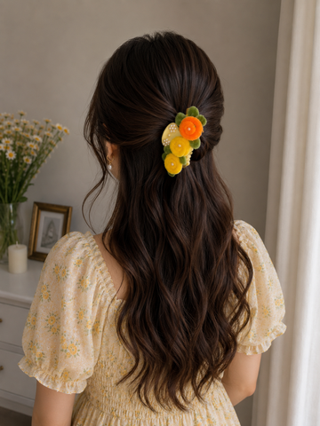 Golden Meadow Hair Claw Clip