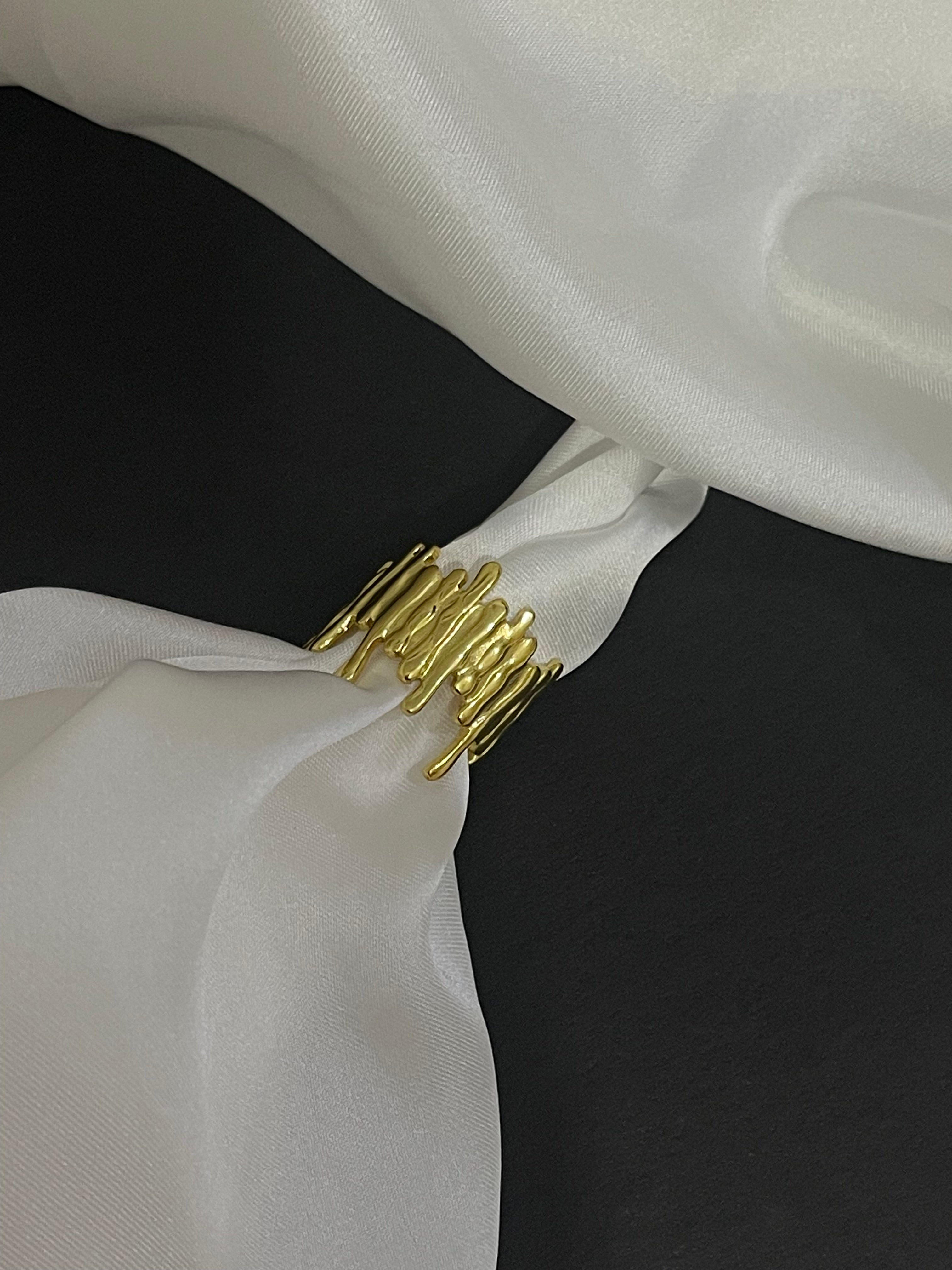 Molten Lines Statement Ring