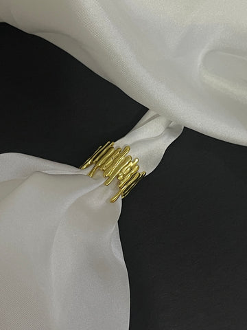 Molten Lines Statement Ring