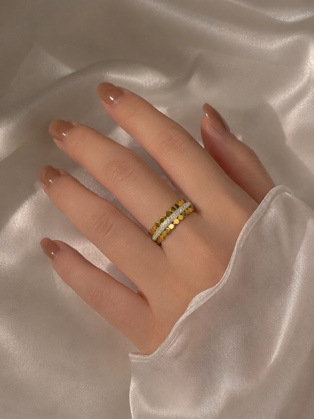 Radiant Duo Stacking Ring