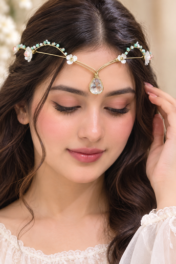 Celestial Blossom Crystal Headpiece