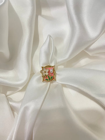 Blush Blossom Pearl Ring